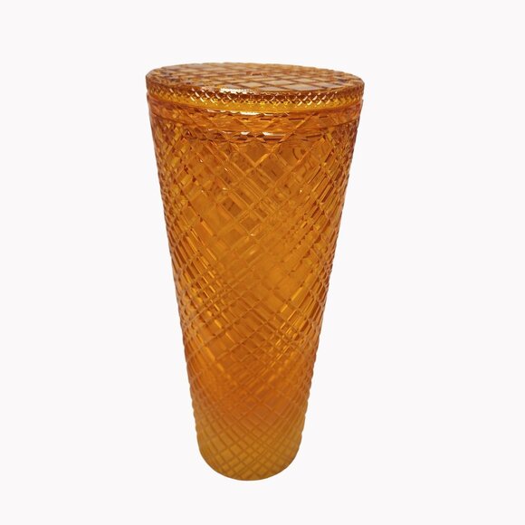 2022 Starbucks Orange Mango Jeweled Gradient 24oz Venti Tumbler Diamond Textured - Picture 3 of 8